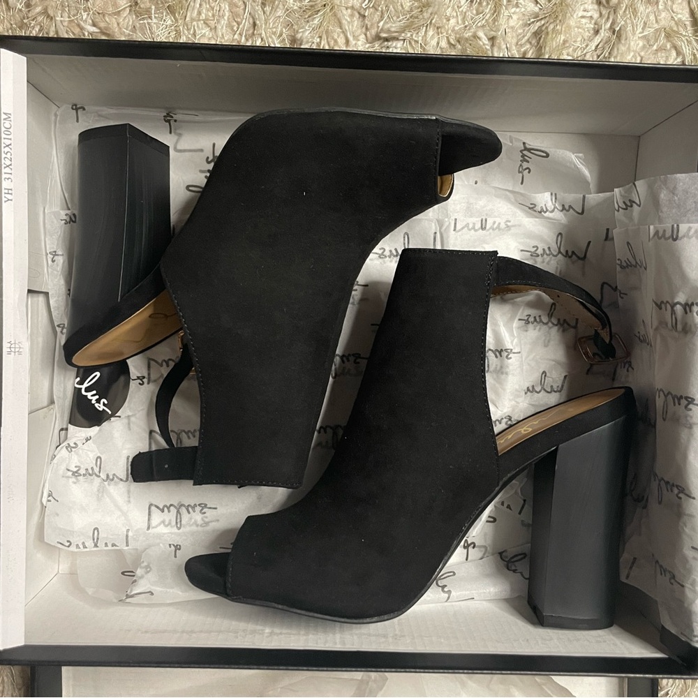 Lulu’s Open Toe Block Heel Booties - image 4
